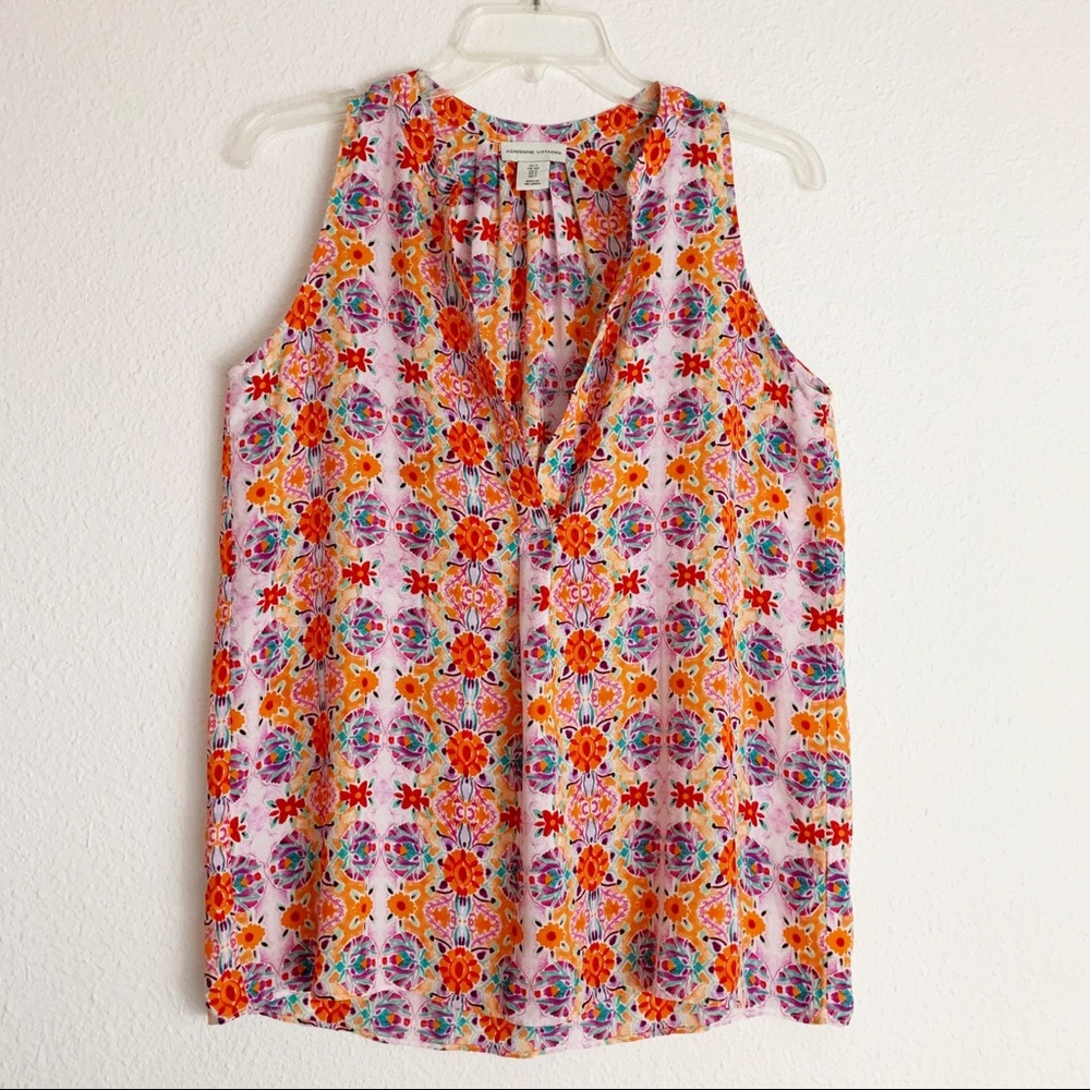 Adrienne Vittadini Multicolor Floral Blouse